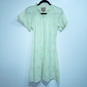 Clara The Label Mint Green Embroidered Sequin Flower Mini Dress Size XS NWT